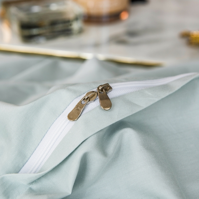 91家纺网 家纺一手货源 找家纺 丝幔 2025新款60S长绒棉埋绳全棉四件套系列 飘蓝