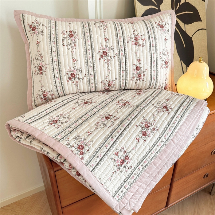 91家纺网 家纺一手货源 找家纺 美优兰 2023新款双面全棉水洗床盖 悦薇