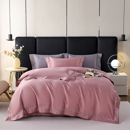 91家纺网 家纺一手货源 找家纺 （总）权瑾 直播爆款镂空长绒棉刺绣全棉纯棉四件套120支