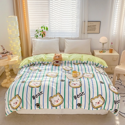 91家纺网 家纺一手货源 找家纺 （总）黑马家居 2025新款全棉喷气13070印花单被套