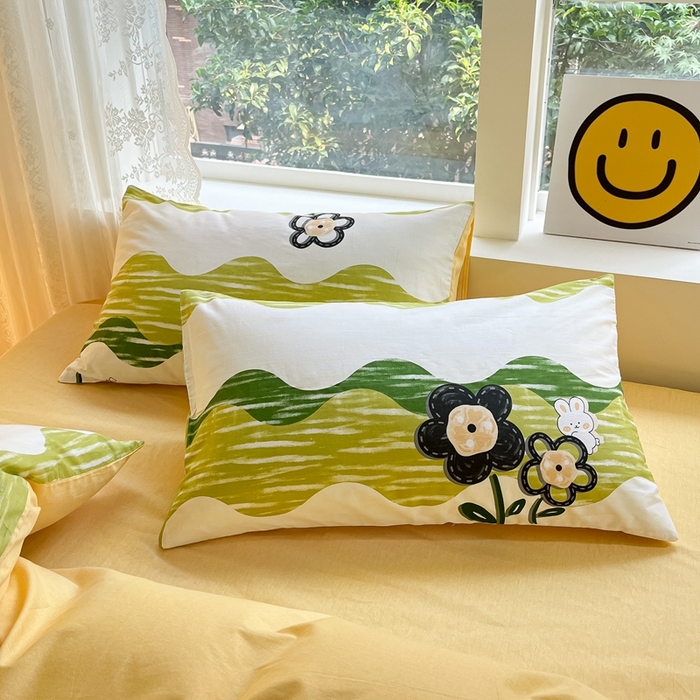 91家纺网 家纺一手货源 找家纺 集布 2023新款12868全棉喷气印花四件套 彼岸花