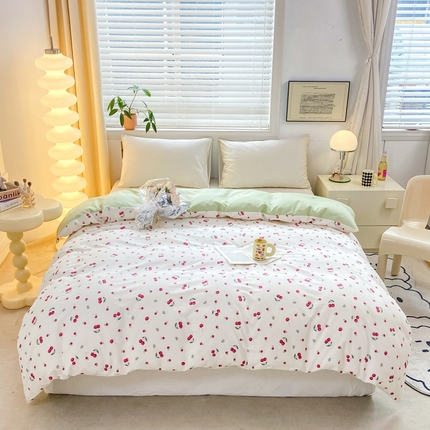 91家纺网 家纺一手货源 找家纺 （总）黑马家居 2025新款全棉喷气13070印花单被套