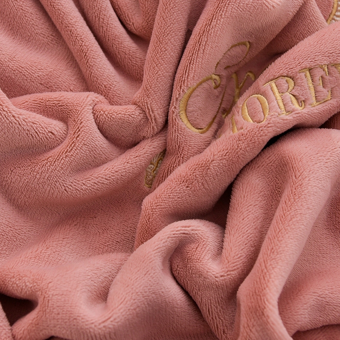 91家纺网 家纺一手货源 找家纺 氧家 2025款韩版纯色双层花边加厚牛奶绒四件套  素颜-浅豆沙