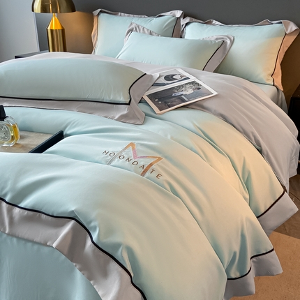 91家纺网 家纺一手货源 找家纺 （总）遇见家居生活馆 2025新款亲肤棉磨毛刺绣四件套（控价：标准128，加大138）