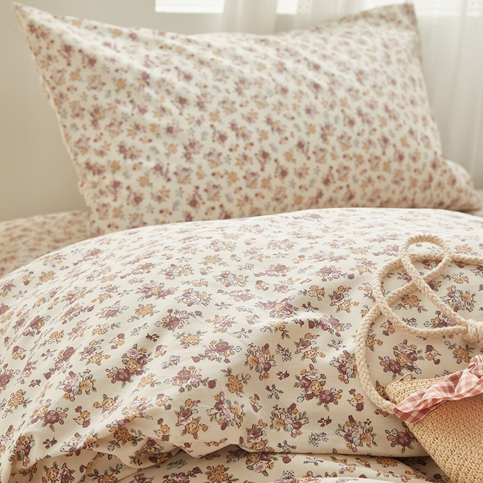 91家纺网 家纺一手货源 找家纺 绫韵 2023新款ins小清新碎花全棉13772精梳纯棉套件 如茵