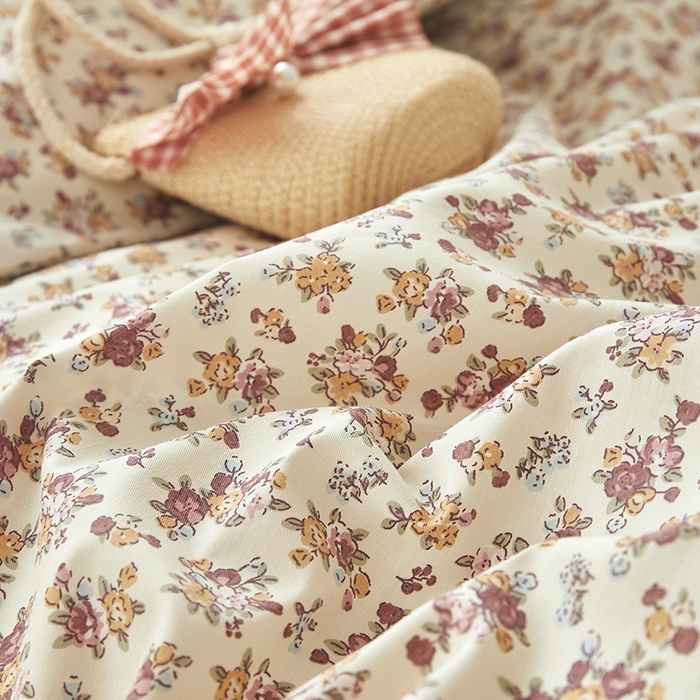 91家纺网 家纺一手货源 找家纺 绫韵 2023新款ins小清新碎花全棉13772精梳纯棉套件 如茵