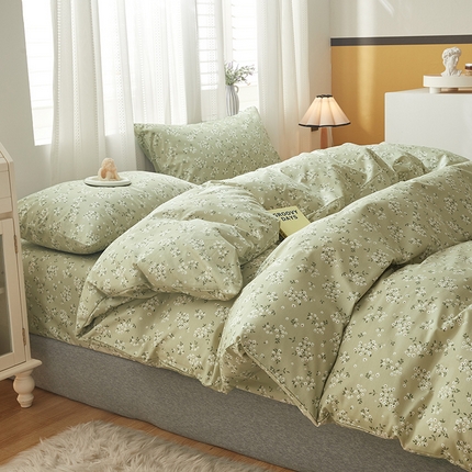 91家纺网 家纺一手货源 找家纺 （总）绫韵 2023新款ins小清新碎花全棉13772精梳纯棉四件套