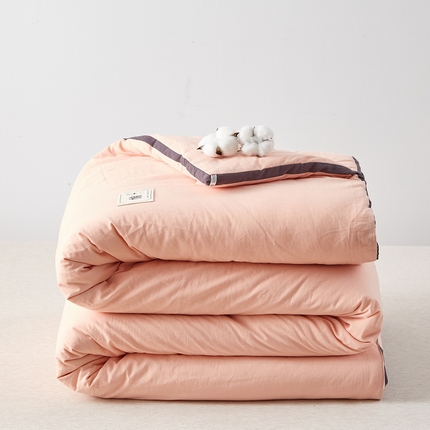  格子铺 2023新款全棉水洗棉立体棉花被 立体粉