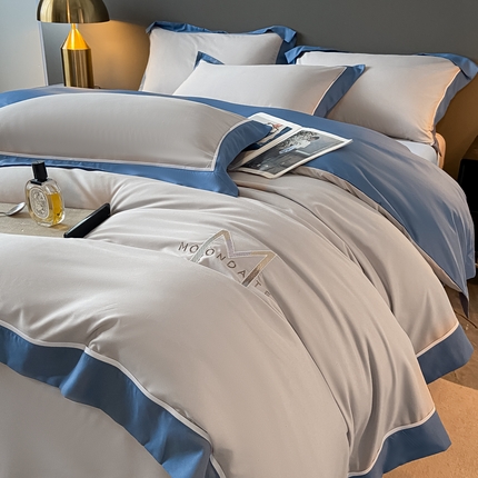 91家纺网 家纺一手货源 找家纺 （总）遇见家居生活馆 2025新款亲肤棉磨毛刺绣四件套（控价：标准128，加大138）