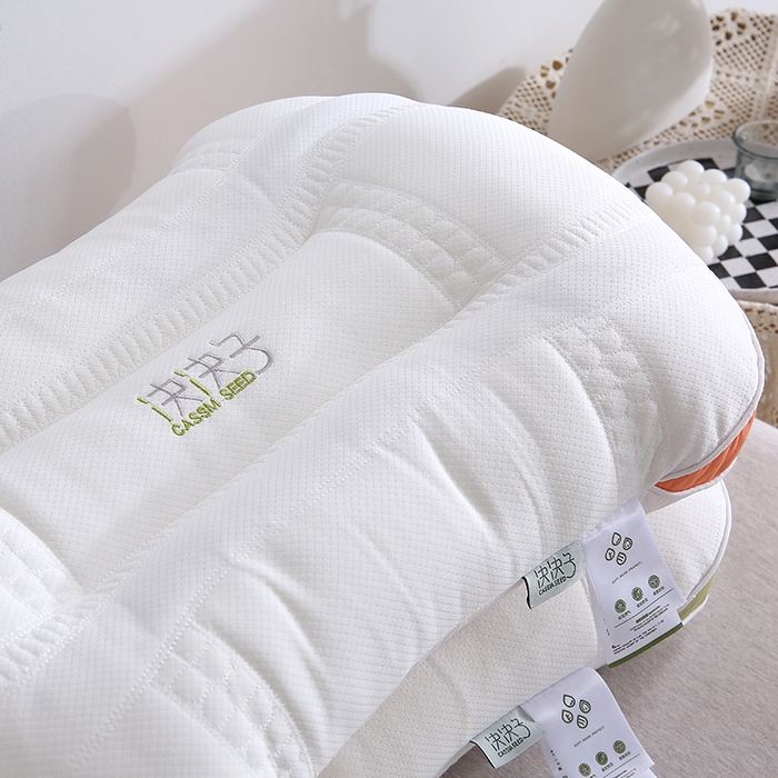 91家纺网 家纺一手货源 找家纺 天意美 2023新款决明子草本安神高弹枕头枕芯 45x72cm决明子安神枕-绿（一只）