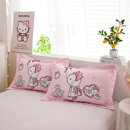 蘭菲2023新款全棉印染三丽鸥全棉大版卡通四件套-枕套 公主