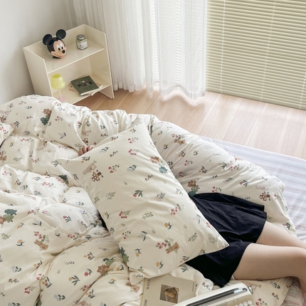 N先生 2023新款13372全棉印花四件套 小松鼠