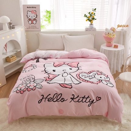 蘭菲2023新款全棉印染三丽鸥全棉大版卡通四件套-被套 公主