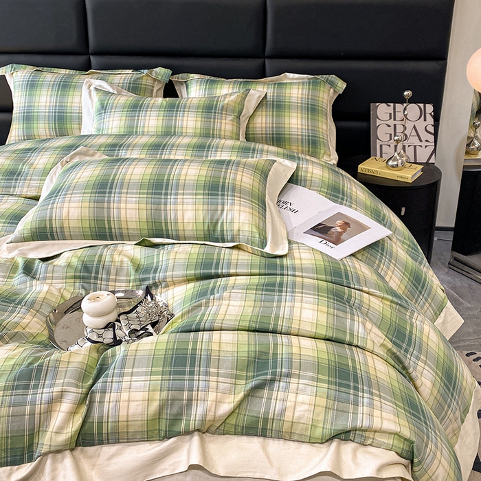 91家纺网 家纺一手货源 找家纺 金奇达 2024新款全棉宽边轻奢四件套 沃格