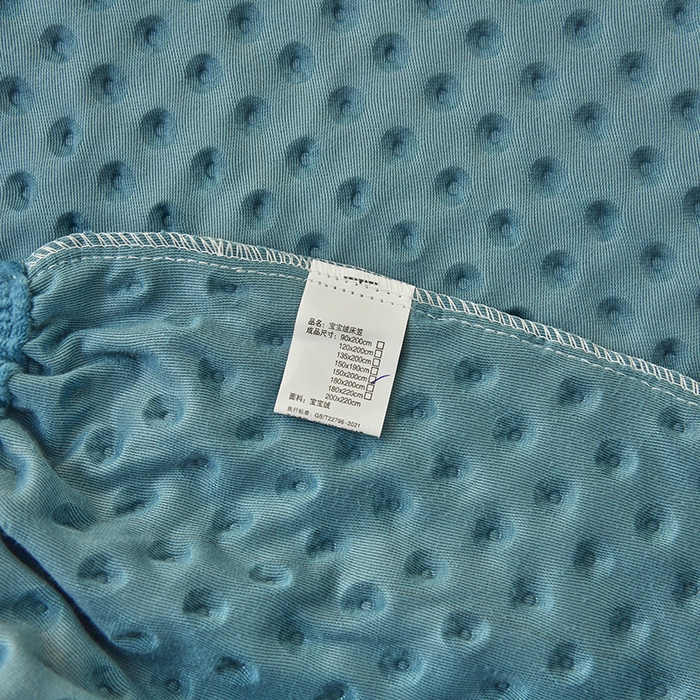 91家纺网 家纺一手货源 找家纺 家贝爱2023新款加厚宝宝绒暖豆豆床笠床罩 豆豆绒－宝石蓝