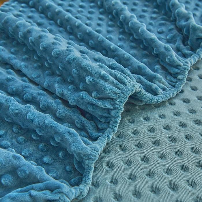 91家纺网 家纺一手货源 找家纺 家贝爱2023新款加厚宝宝绒暖豆豆床笠床罩 豆豆绒－宝石蓝