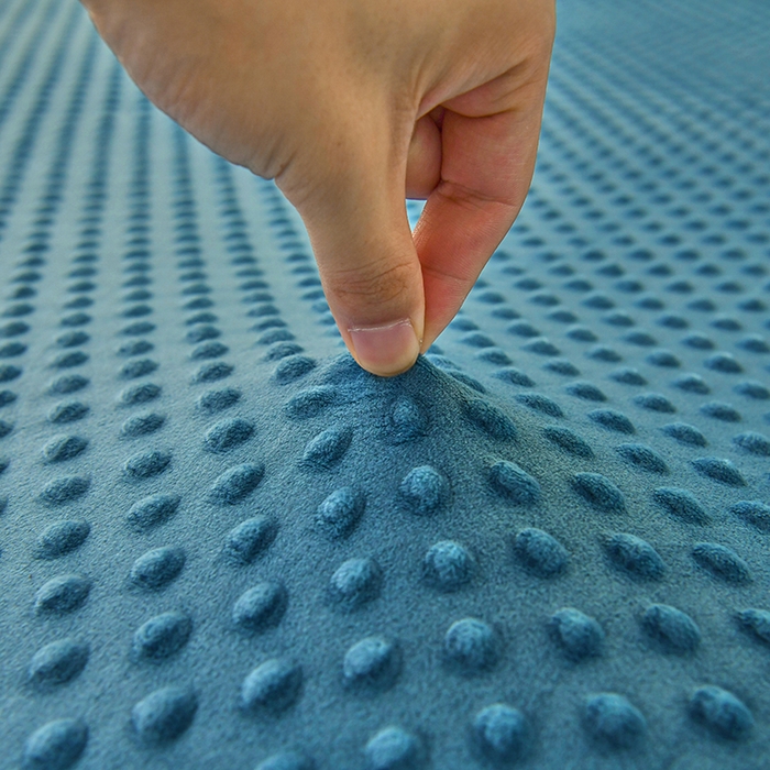 91家纺网 家纺一手货源 找家纺 家贝爱2023新款加厚宝宝绒暖豆豆床笠床罩 豆豆绒－宝石蓝