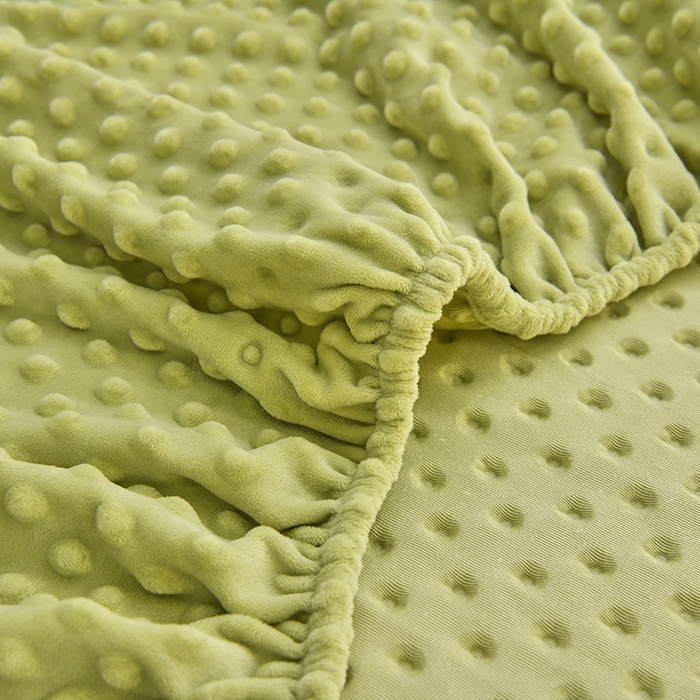 91家纺网 家纺一手货源 找家纺 家贝爱2023新款加厚宝宝绒暖豆豆床笠床罩 豆豆绒－抹茶