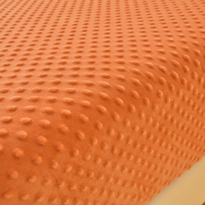 91家纺网 家纺一手货源 找家纺 家贝爱2023新款加厚宝宝绒暖豆豆床笠床罩 豆豆绒－橘色