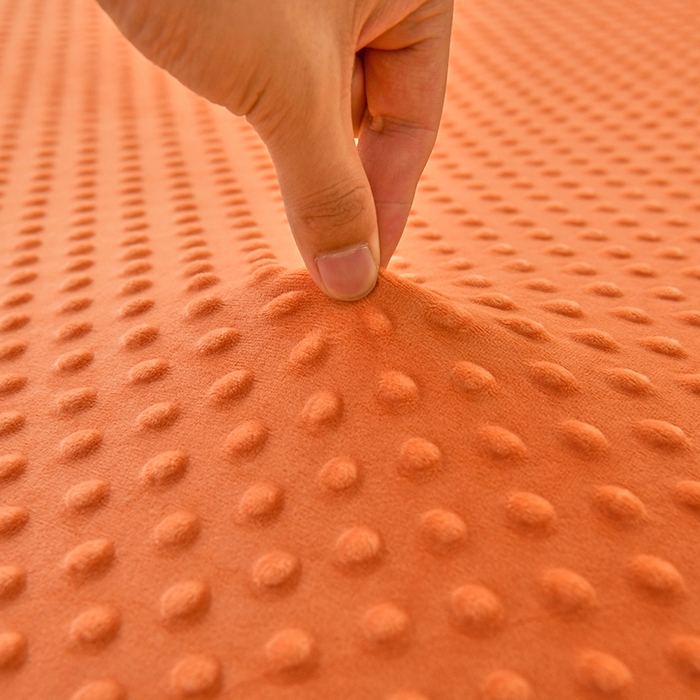 91家纺网 家纺一手货源 找家纺 家贝爱2023新款加厚宝宝绒暖豆豆床笠床罩 豆豆绒－橘色