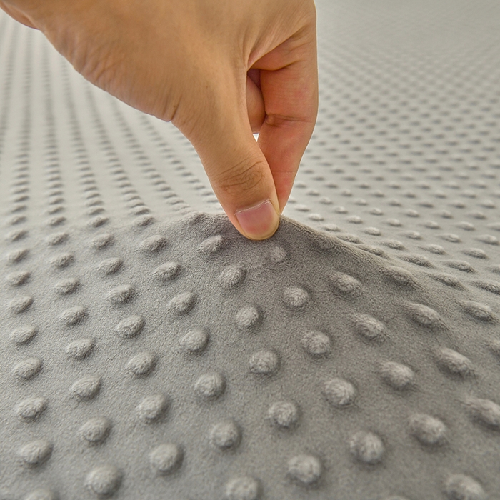 91家纺网 家纺一手货源 找家纺 家贝爱2023新款加厚宝宝绒暖豆豆床笠床罩 豆豆绒－浅灰