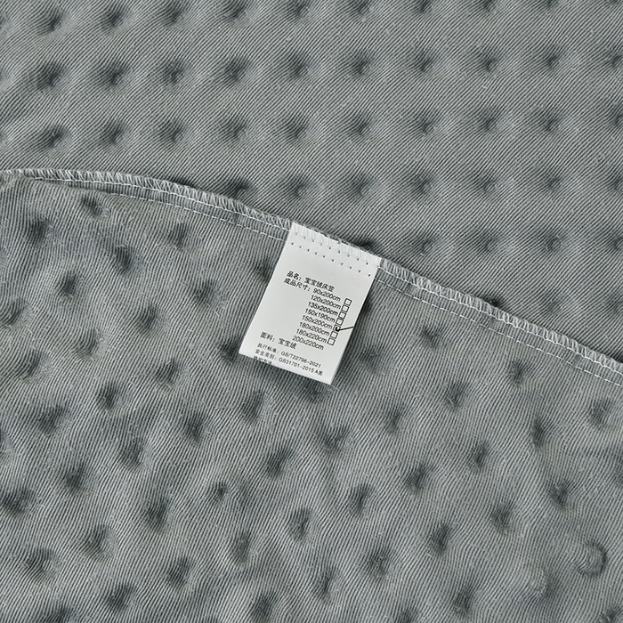 91家纺网 家纺一手货源 找家纺 家贝爱2023新款加厚宝宝绒暖豆豆床笠床罩 豆豆绒－深灰