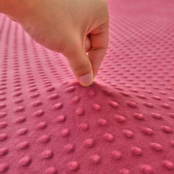 91家纺网 家纺一手货源 找家纺 家贝爱2023新款加厚宝宝绒暖豆豆床笠床罩 豆豆绒－玫瑰红