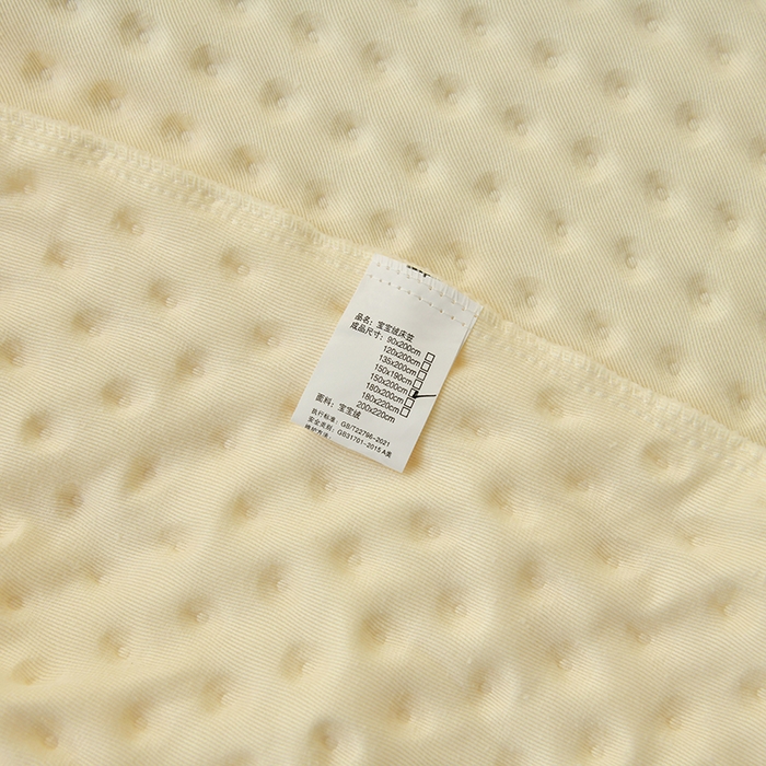 91家纺网 家纺一手货源 找家纺 家贝爱2023新款加厚宝宝绒暖豆豆床笠床罩 豆豆绒－米白