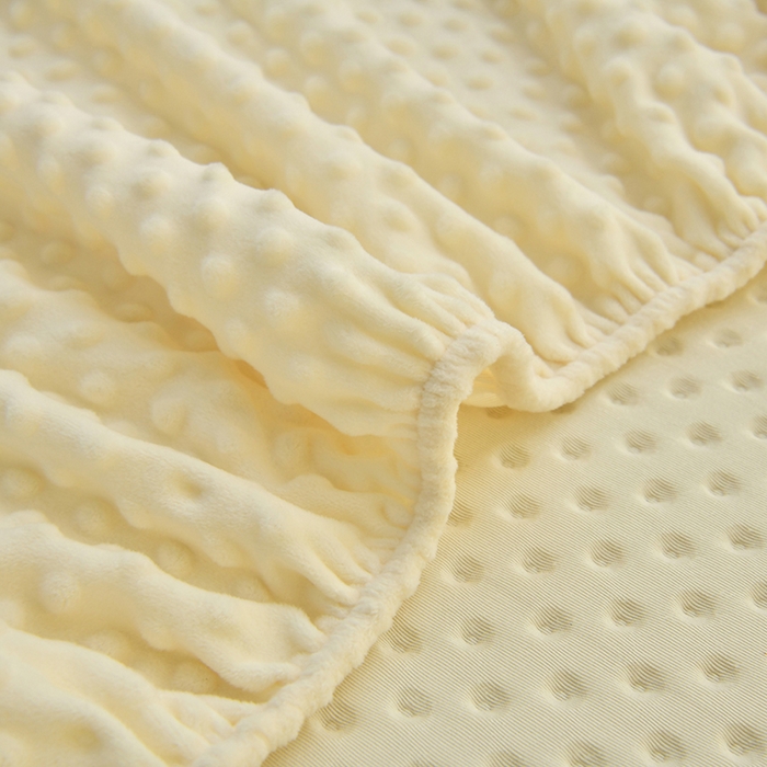 91家纺网 家纺一手货源 找家纺 家贝爱2023新款加厚宝宝绒暖豆豆床笠床罩 豆豆绒－米白