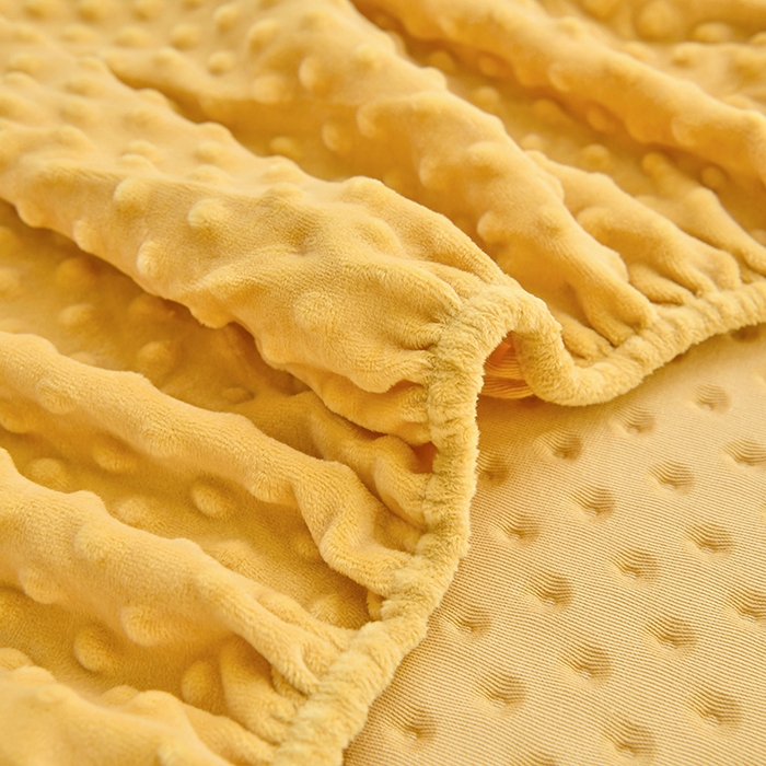 91家纺网 家纺一手货源 找家纺 家贝爱2023新款加厚宝宝绒暖豆豆床笠床罩 豆豆绒－金色