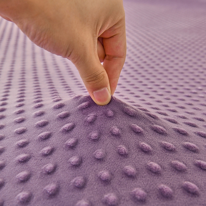 91家纺网 家纺一手货源 找家纺 家贝爱2023新款加厚宝宝绒暖豆豆床笠床罩 豆豆绒－魅紫