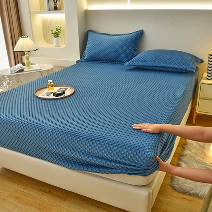 91家纺网 家纺一手货源 找家纺 （总）家贝爱2023新款加厚宝宝绒暖豆豆床笠床罩