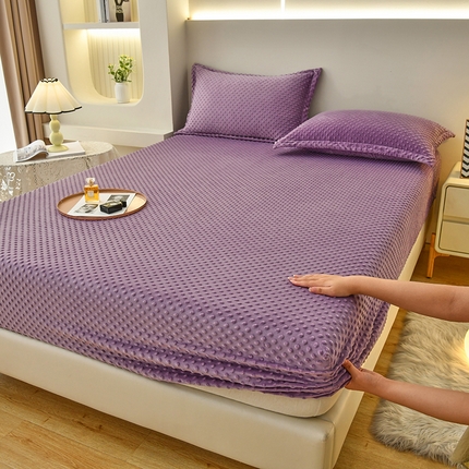 91家纺网 家纺一手货源 找家纺 （总）家贝爱2023新款加厚宝宝绒暖豆豆床笠床罩