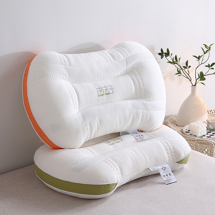 91家纺网 家纺一手货源 找家纺 天意美 2023新款决明子草本安神高弹枕头枕芯 45x72cm决明子安神枕-绿（一只）