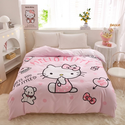 蘭菲2023新款全棉印染三丽鸥全棉大版卡通四件套-被套 甜心kT