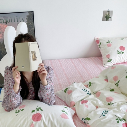 N先生 2023新款13372全棉印花四件套 玫瑰