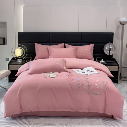 91家纺网 家纺一手货源 找家纺 （总）云锦2023新款全棉磨毛绣花四件套系列