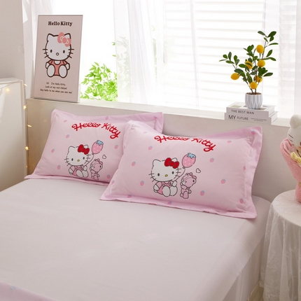 蘭菲2023新款全棉印染三丽鸥全棉大版卡通四件套-枕套 草莓派
