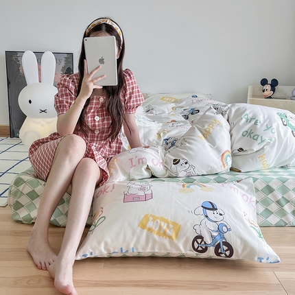 91家纺网 家纺一手货源 找家纺 （总）N先生 2023新款13372全棉印花四件套