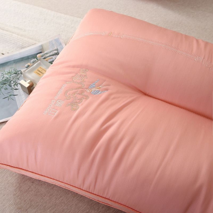 91家纺网 家纺一手货源 找家纺 天意美 2023新款-字母燕窝蛋白枕头枕芯 48x74cm燕窝蛋白字母-粉（一只）