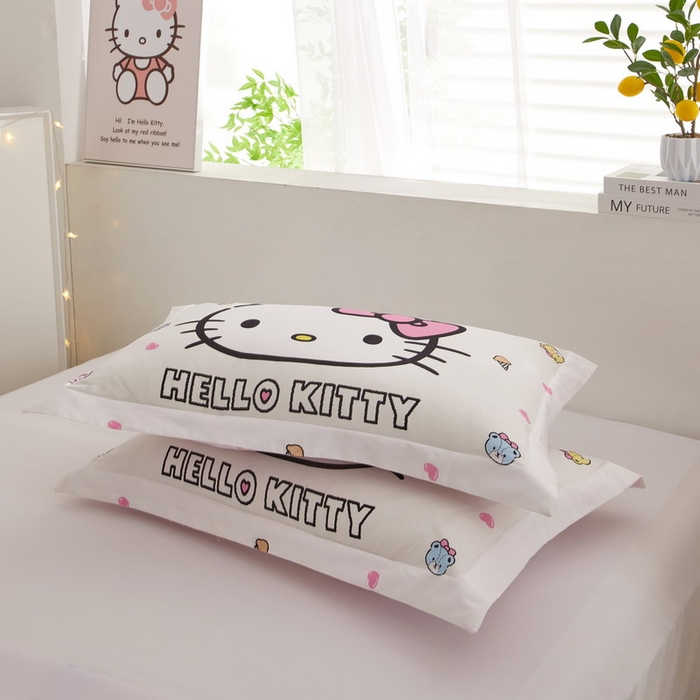 91家纺网 家纺一手货源 找家纺 蘭菲2023新款全棉印染三丽鸥全棉大版卡通四件套-枕套 甜品站