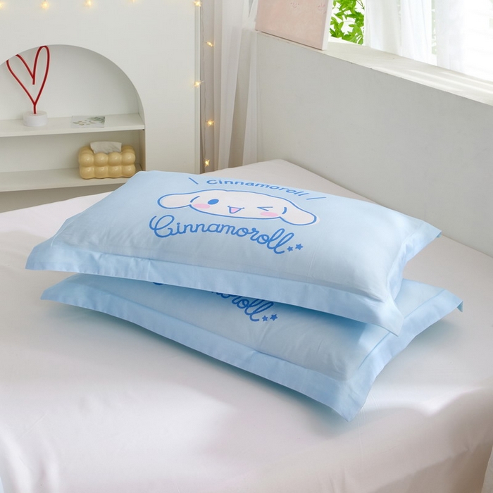 91家纺网 家纺一手货源 找家纺 蘭菲2023新款全棉印染三丽鸥全棉大版卡通四件套-枕套 肉包