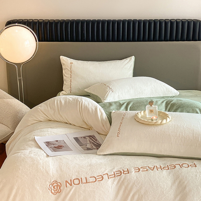 91家纺网 家纺一手货源 找家纺 （总）澳梵 2023新款轻奢风牛奶绒刺绣四件套