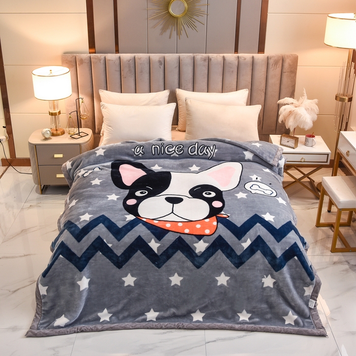 91家纺网 家纺一手货源 找家纺 新月家纺（锦威郎） 2023新款时尚系列毛毯 心动