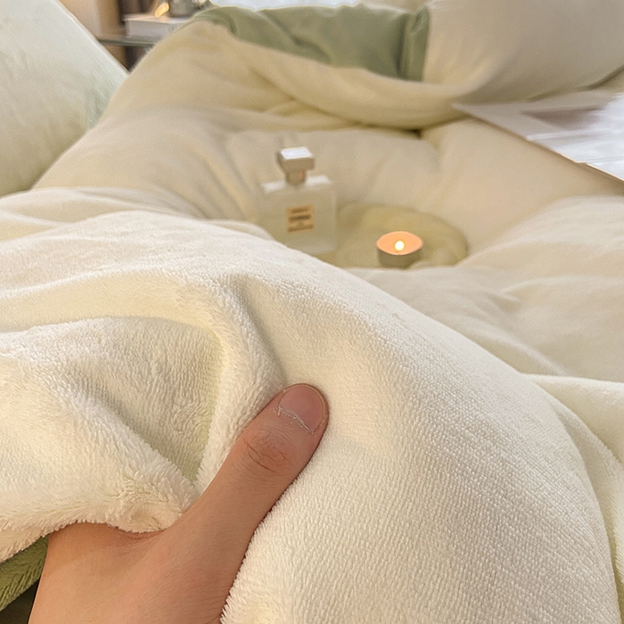 91家纺网 家纺一手货源 找家纺 （总）澳梵 2023新款轻奢风牛奶绒刺绣四件套