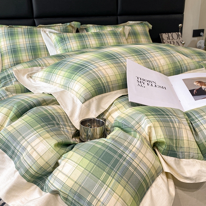 91家纺网 家纺一手货源 找家纺 金奇达 2024新款全棉宽边轻奢四件套 沃格