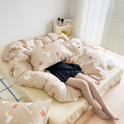 N先生 2023新款13372全棉印花四件套 可爱鸭