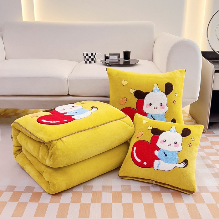 91家纺网 家纺一手货源 找家纺 （总）阳光依佰 2023新款牛奶绒毛巾绣秋冬加厚抱枕被