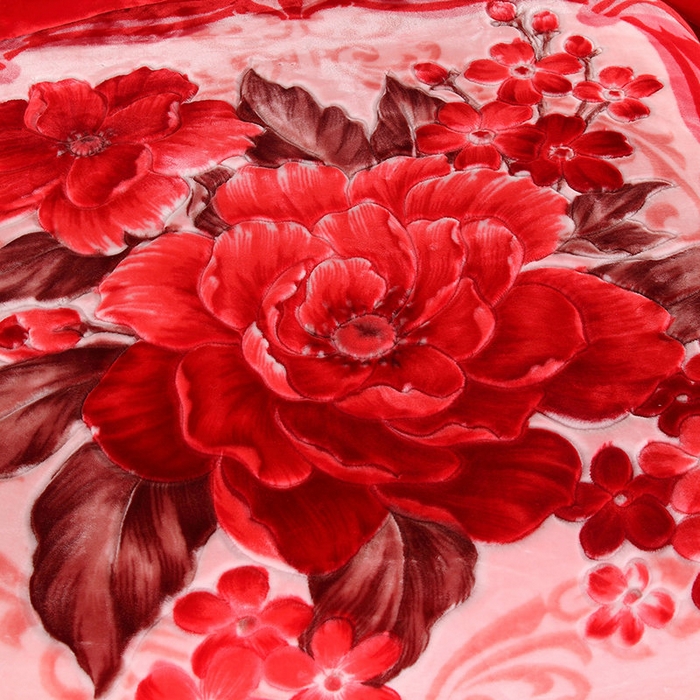 91家纺网 家纺一手货源 找家纺 （总）新月家纺（锦威郎） 2023新款雕花数码印花月光毯