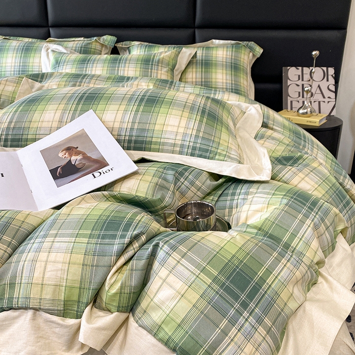 91家纺网 家纺一手货源 找家纺 金奇达 2024新款全棉宽边轻奢四件套 沃格